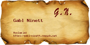 Gabl Ninett névjegykártya